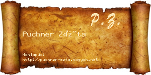 Puchner Zéta névjegykártya